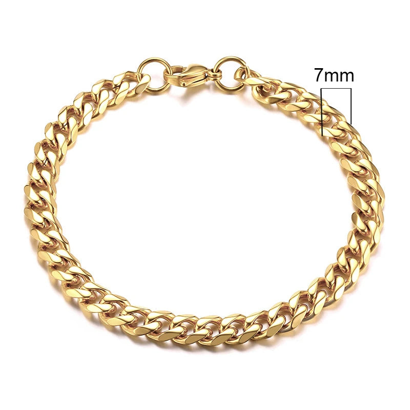 Pulsera Cadena Eslabones Cubanos