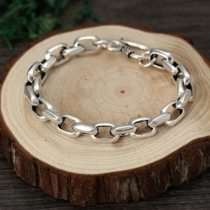 Pulsera Trenzado en Plata Envejecida