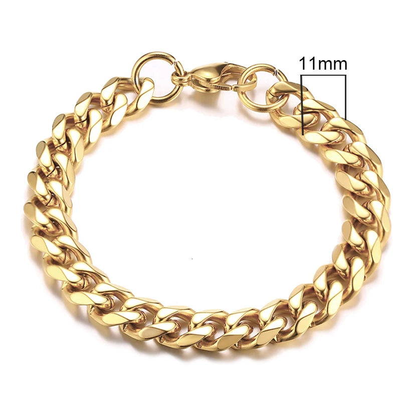 Pulsera Cadena Eslabones Cubanos