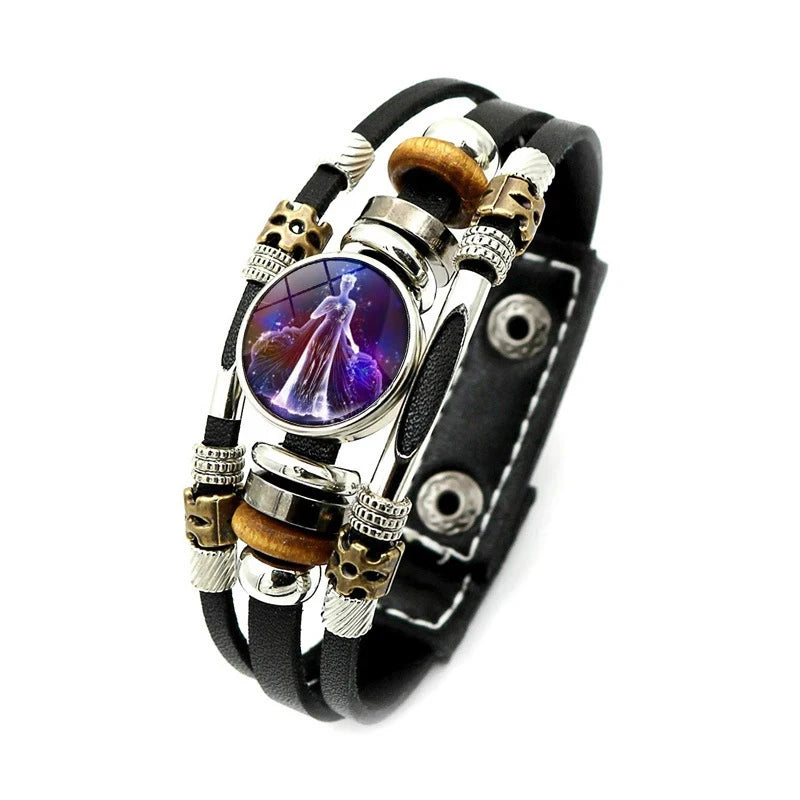 Pulsera Cuero Signos del Zodiaco