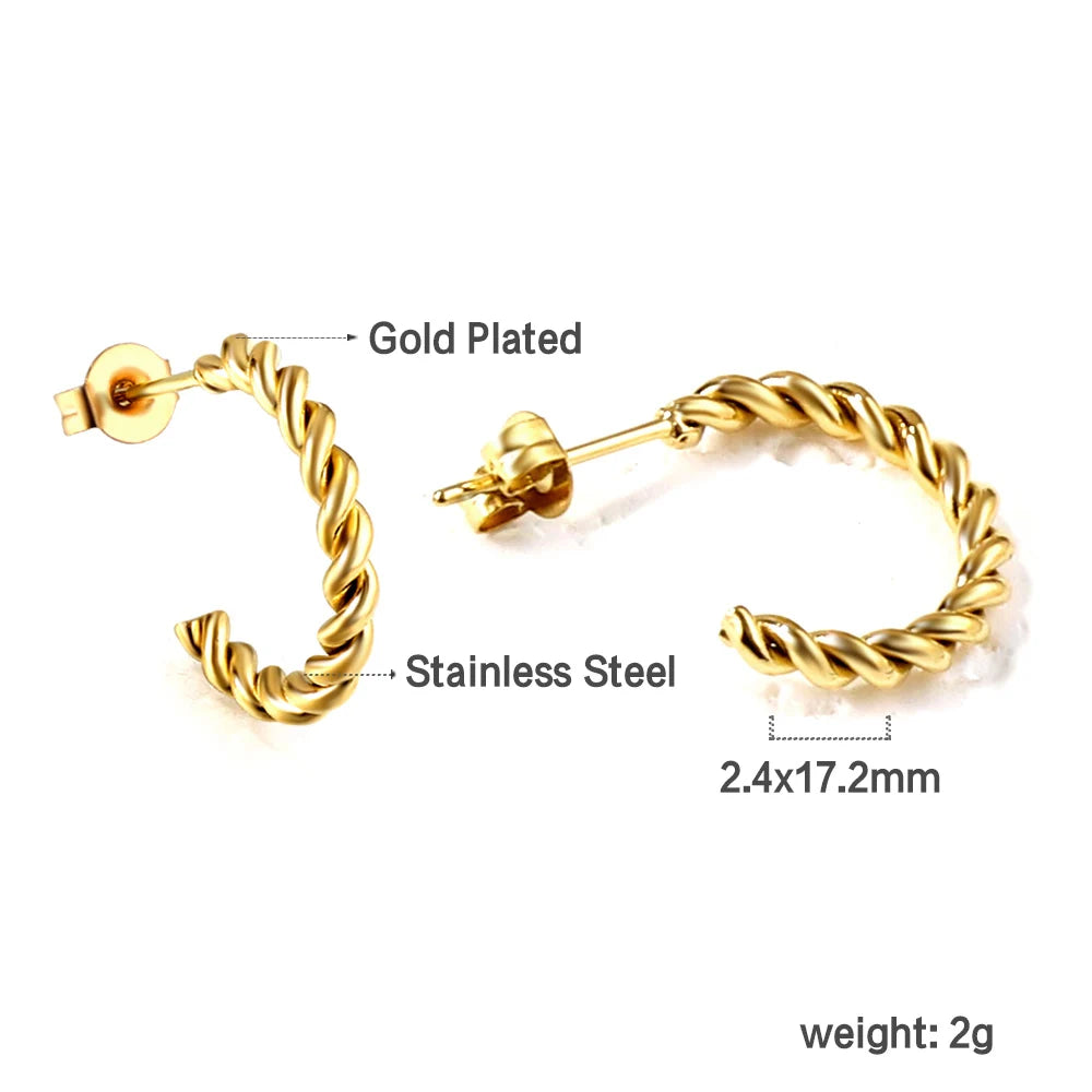 Aretes Estilo Dorado
