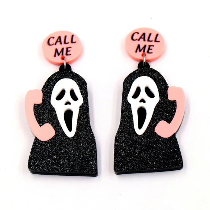 Aretes Halloween con Calavera