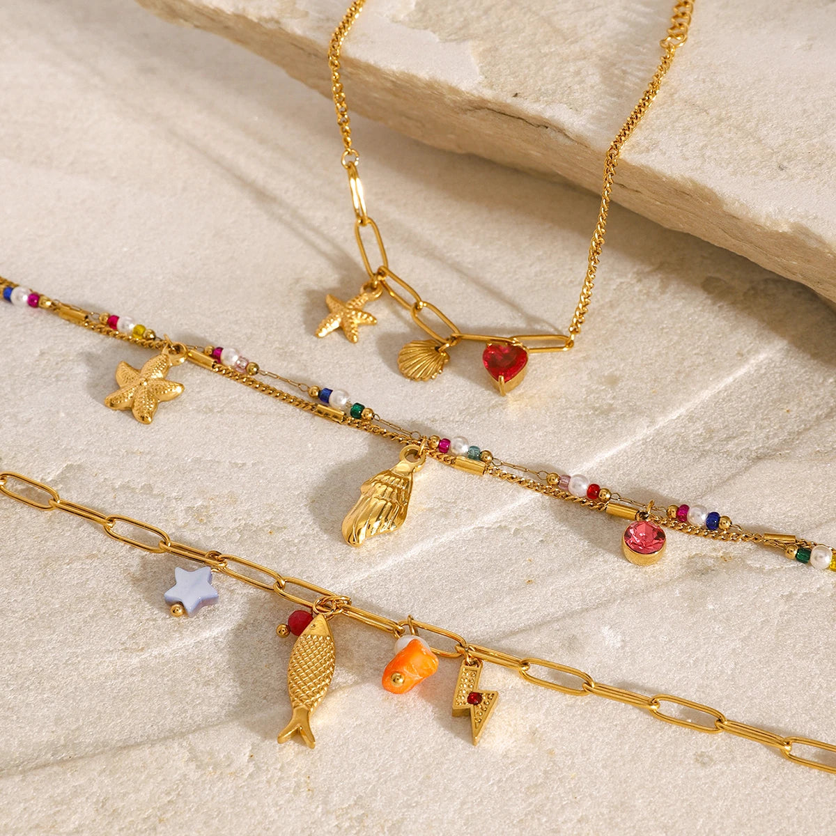 Pulsera Charms con Dijes Moderno y Sofisticado