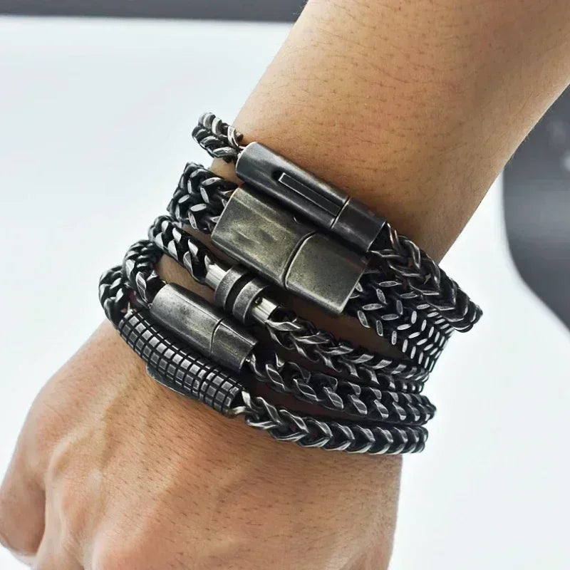 Pulseras de cadena Punk Vintage
