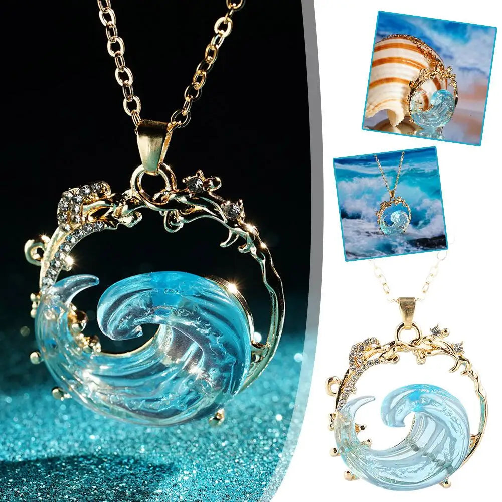 Colgante, Anillo y Aretes Océano Azul