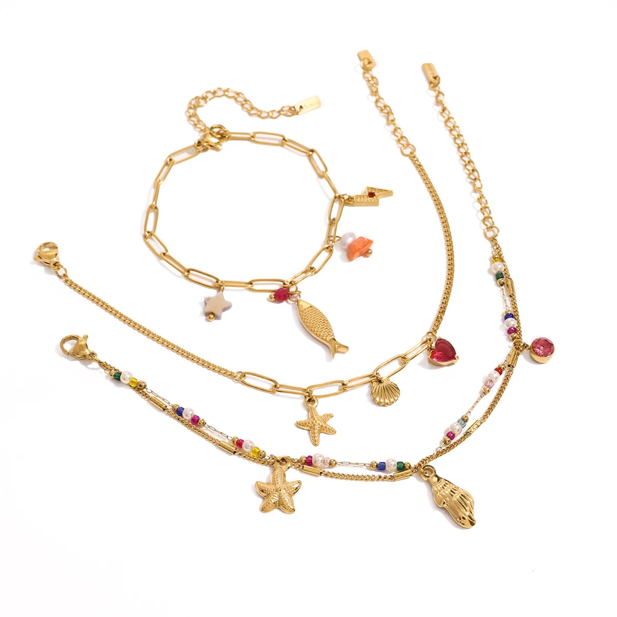 Pulsera Charms con Dijes Moderno y Sofisticado