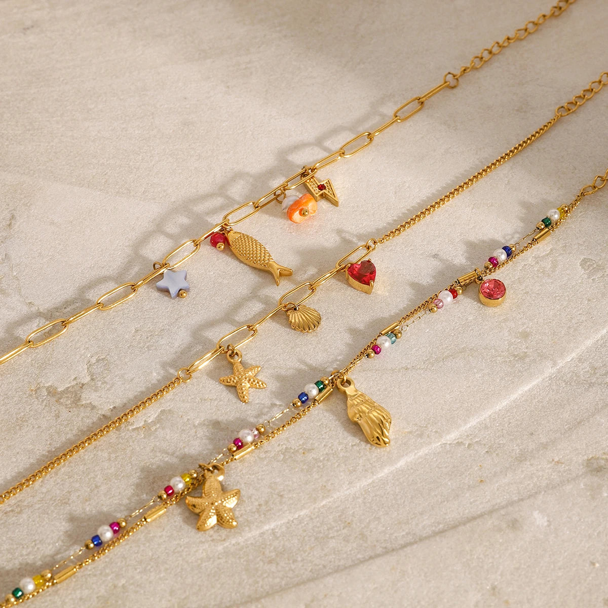 Pulsera Charms con Dijes Moderno y Sofisticado
