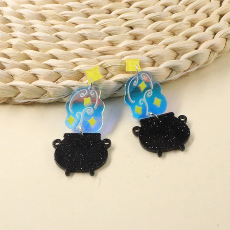 Aretes Halloween con Calavera