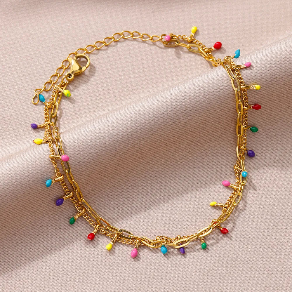 Tobilleras Cadena de Perlas