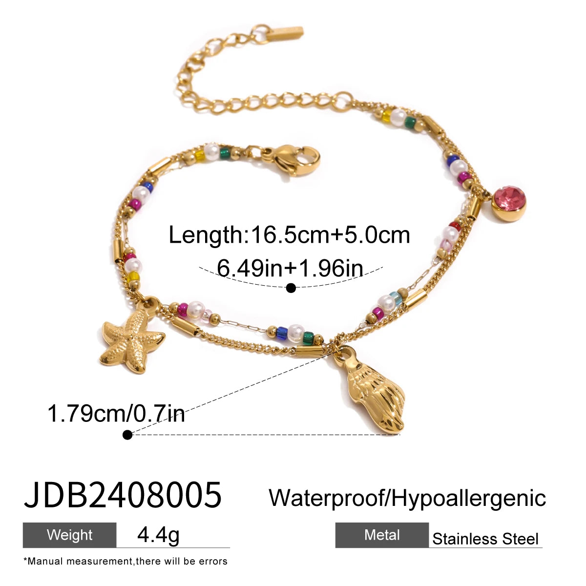 Pulsera Charms con Dijes Moderno y Sofisticado