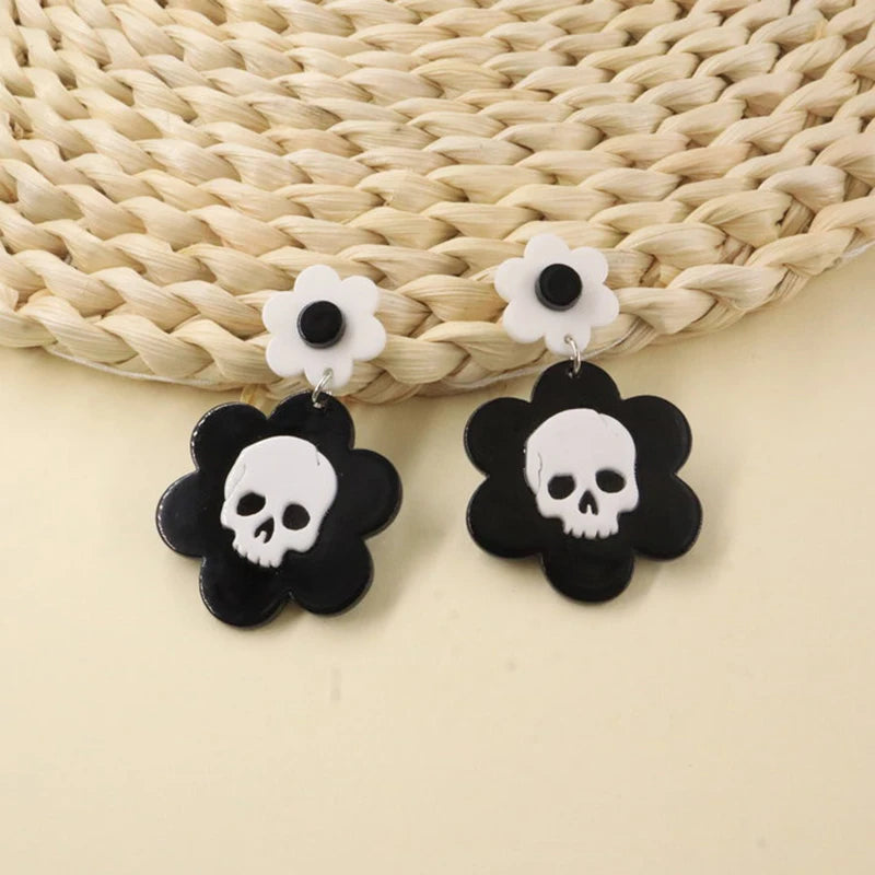 Aretes Halloween con Calavera