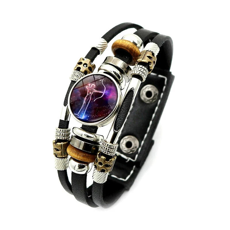 Pulsera Cuero Signos del Zodiaco