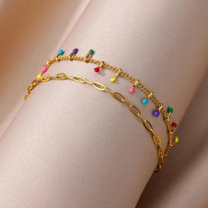 Tobilleras Cadena de Perlas