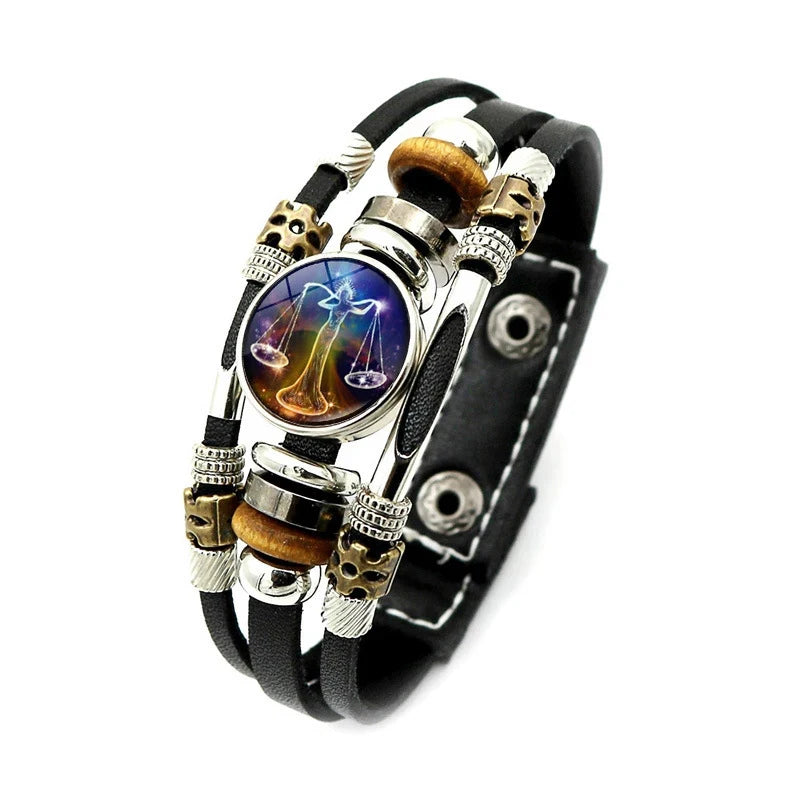 Pulsera Cuero Signos del Zodiaco