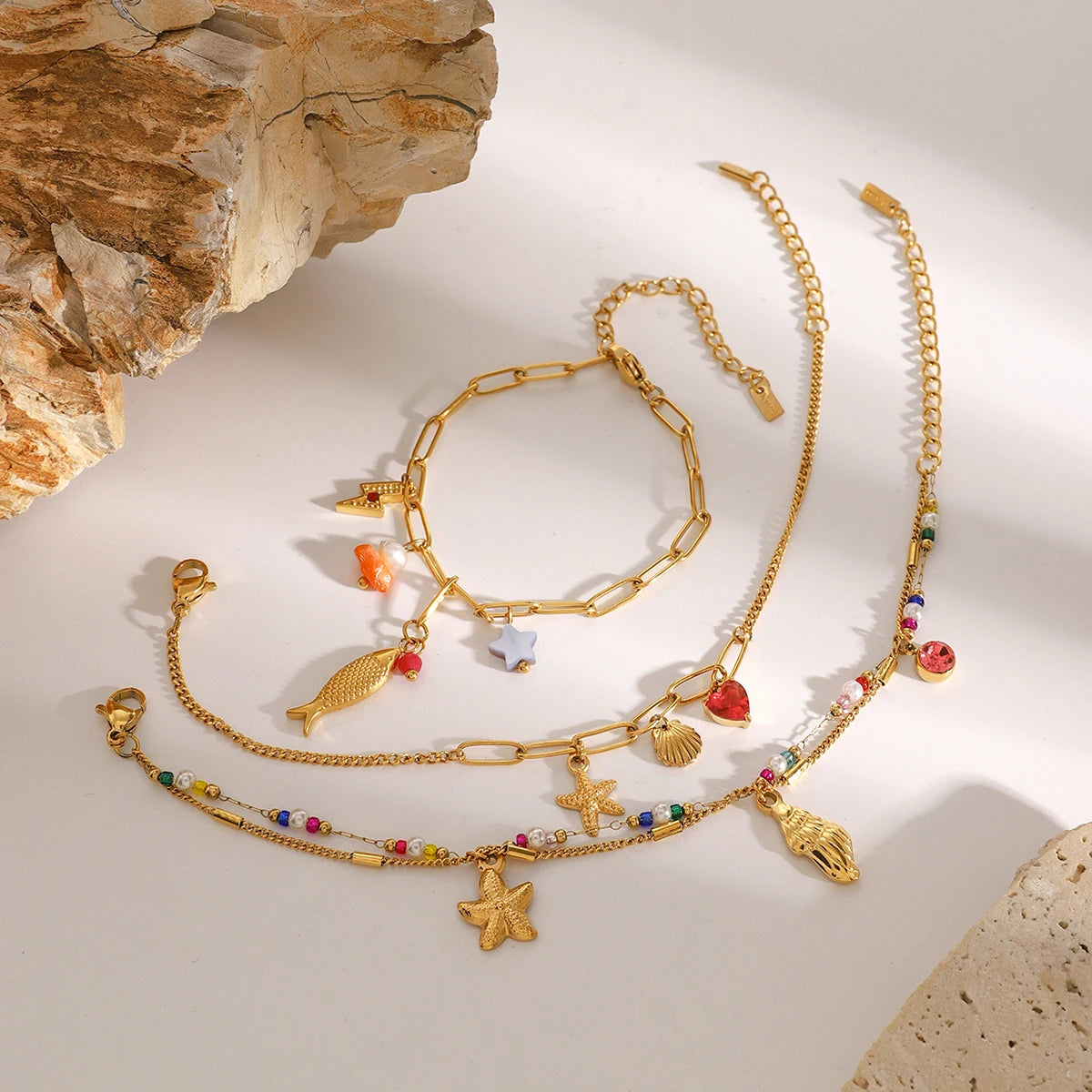 Pulsera Charms con Dijes Moderno y Sofisticado