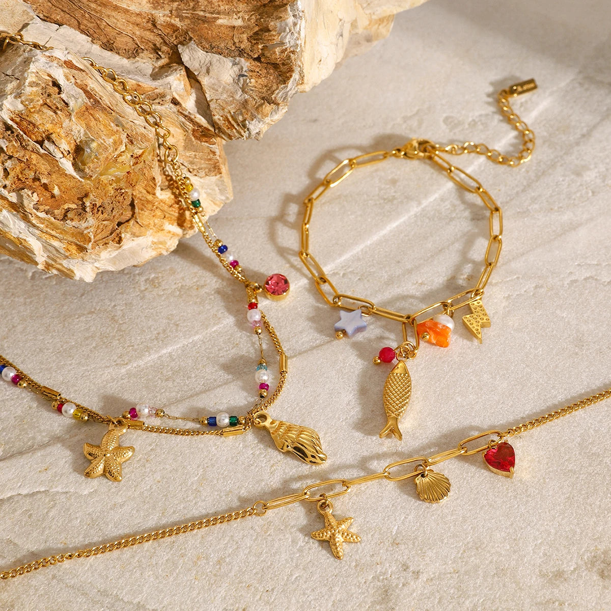 Pulsera Charms con Dijes Moderno y Sofisticado