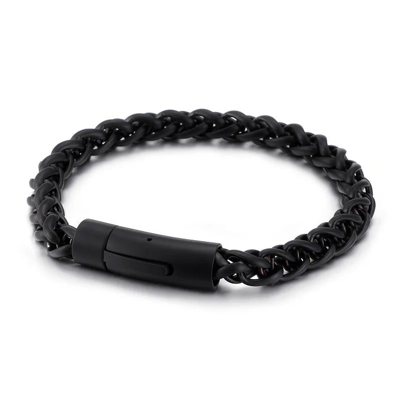 Pulsera Trenzado en Plata Envejecida