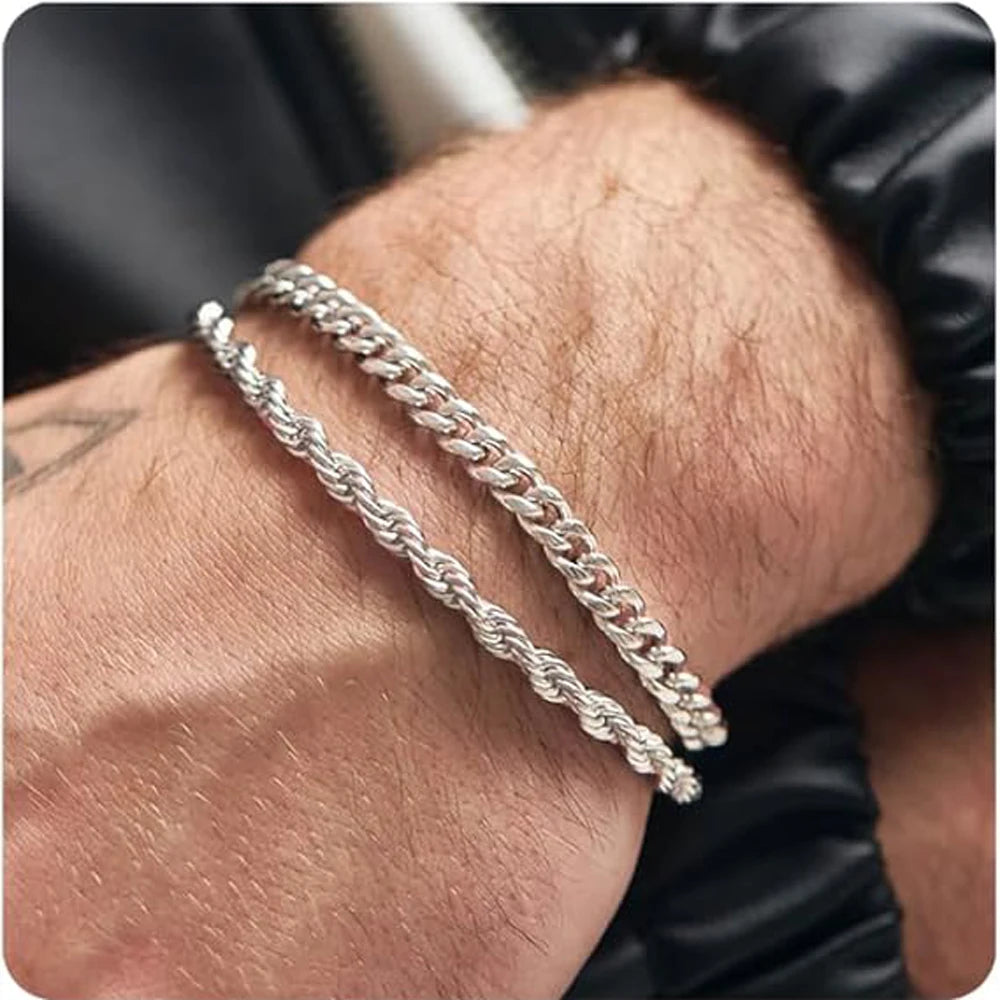 Pulsera 2 Piezas Hombre Acero Inox
