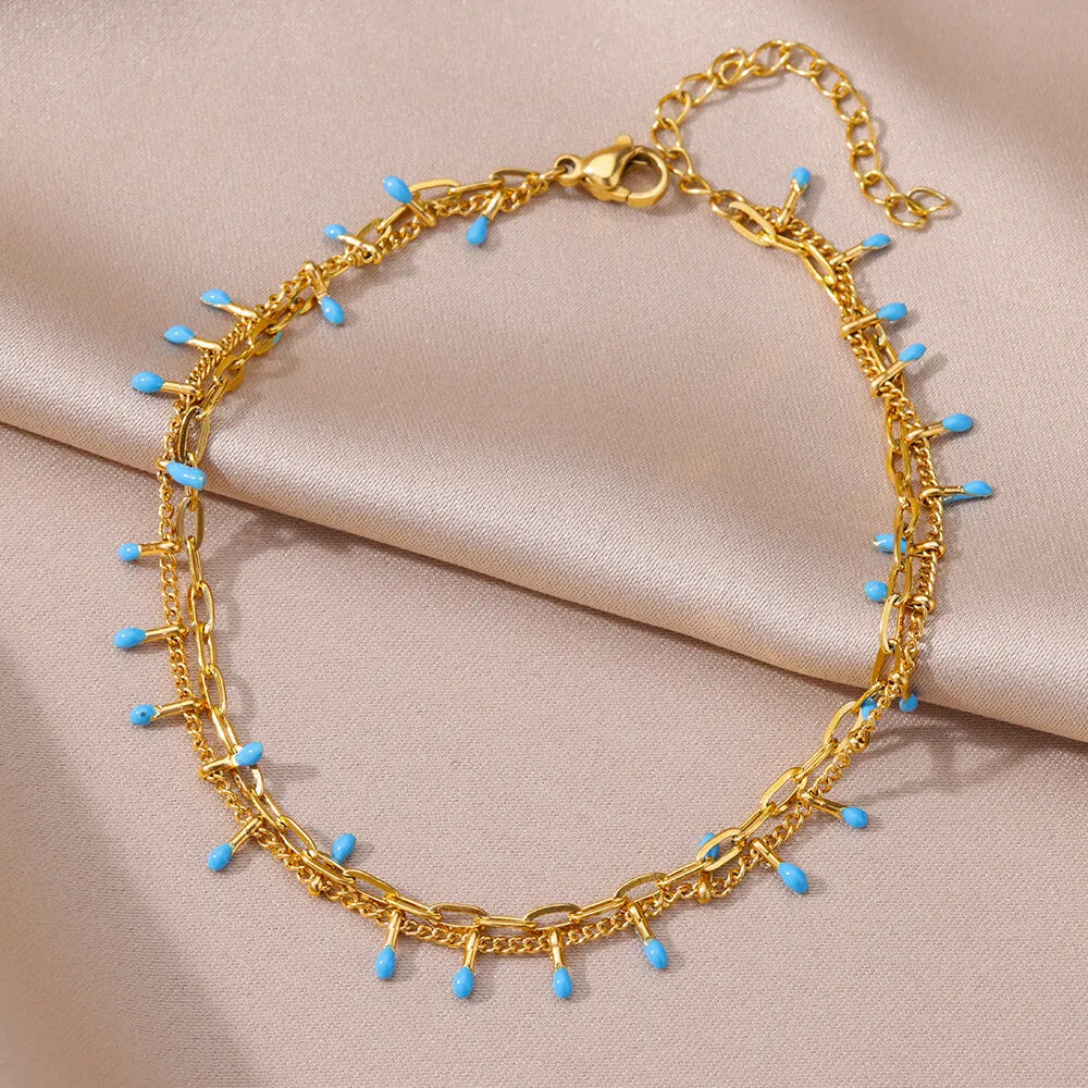 Tobilleras Cadena de Perlas