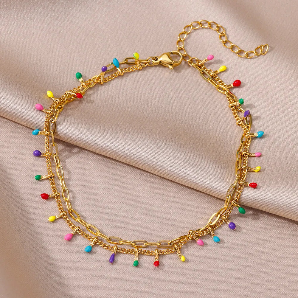 Tobilleras Cadena de Perlas
