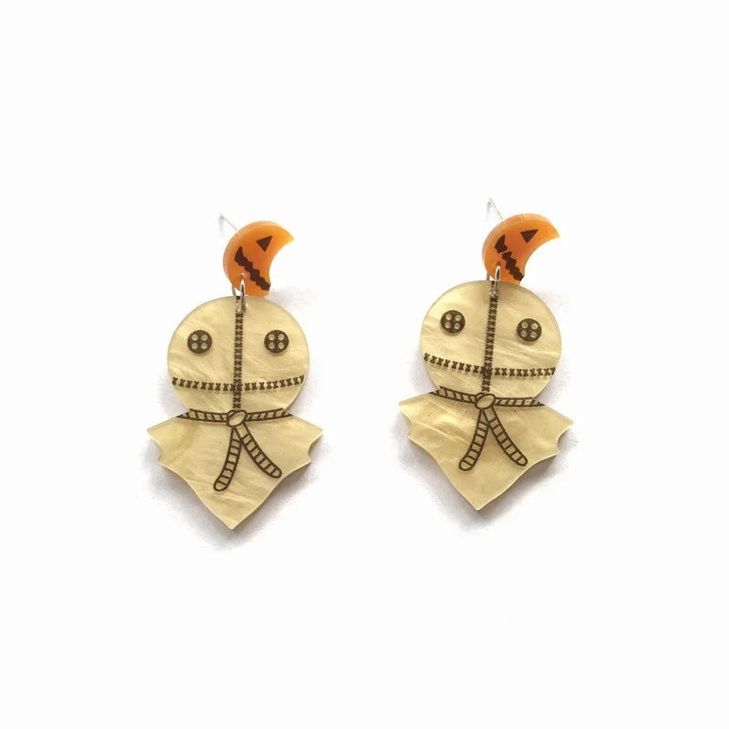Aretes Halloween con Calavera
