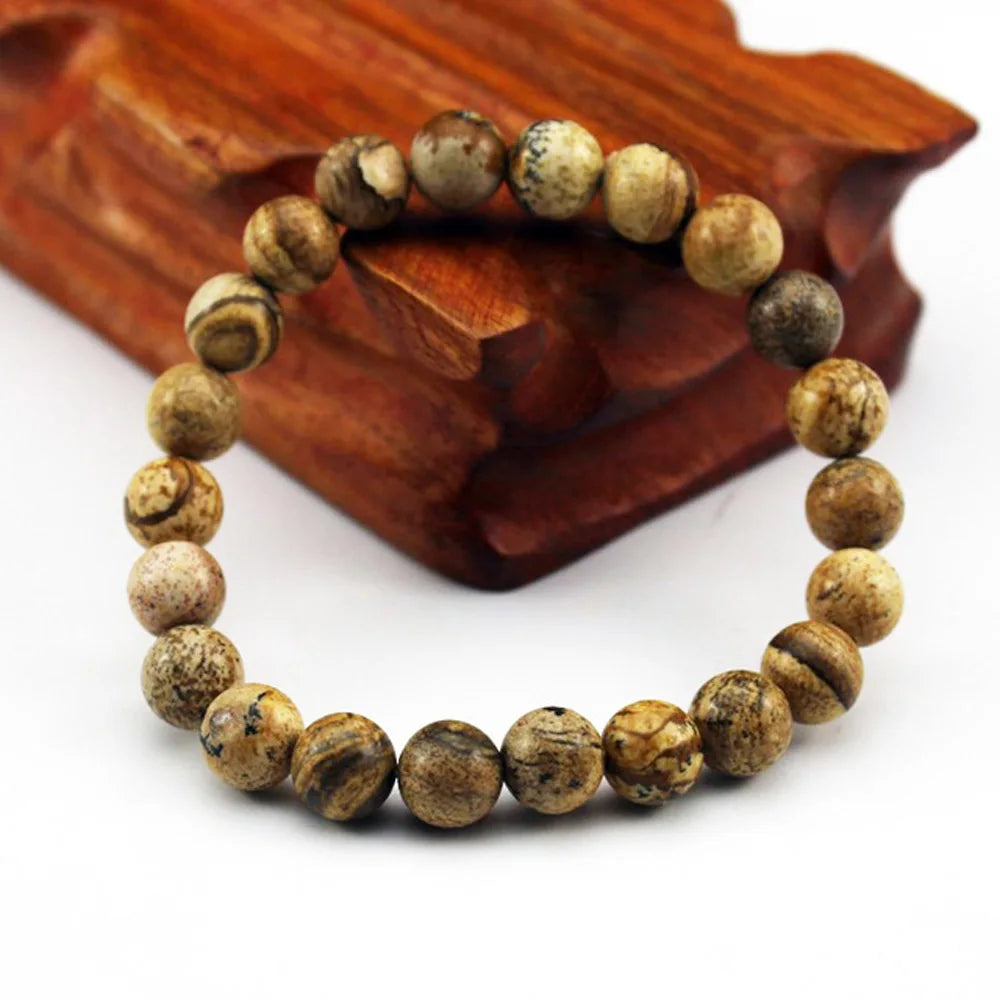 Pulsera Cuentas de Piedra Natural