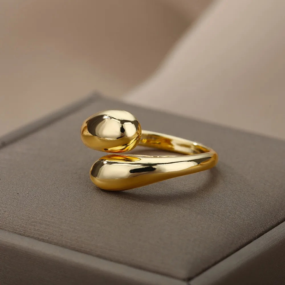 Anillo Minimalista Enlace Oro