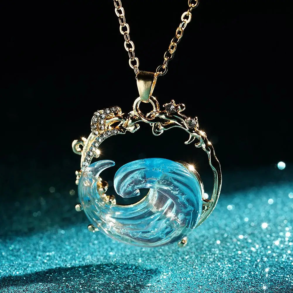 Colgante, Anillo y Aretes Océano Azul