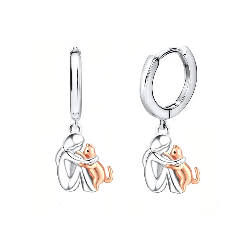 Colgante y Aretes Amor de Gato