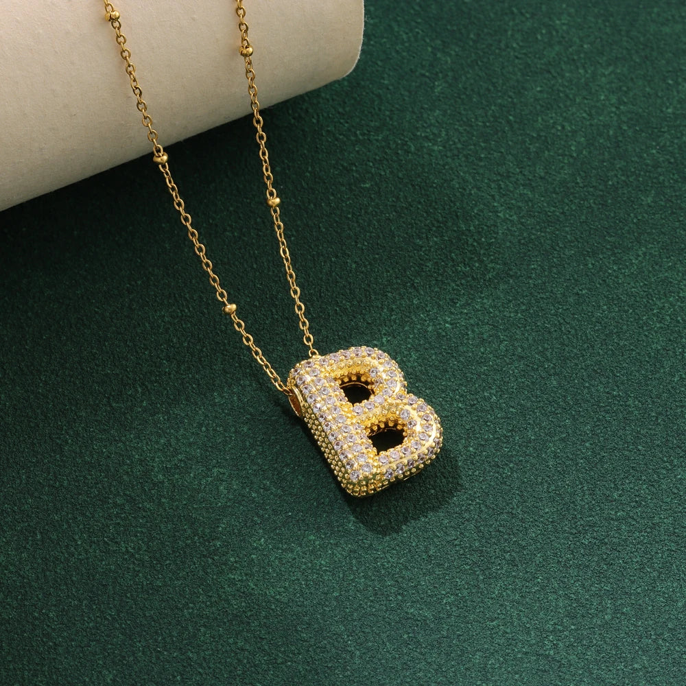 Colgante Letra Inicial Brillante