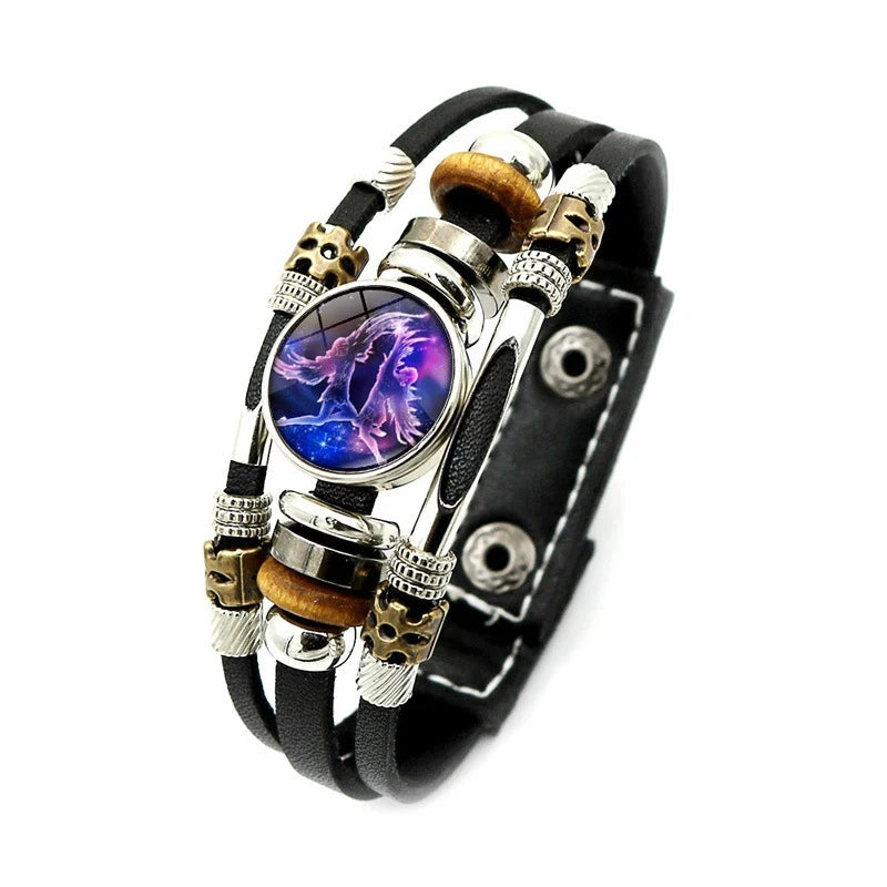 Pulsera Cuero Signos del Zodiaco