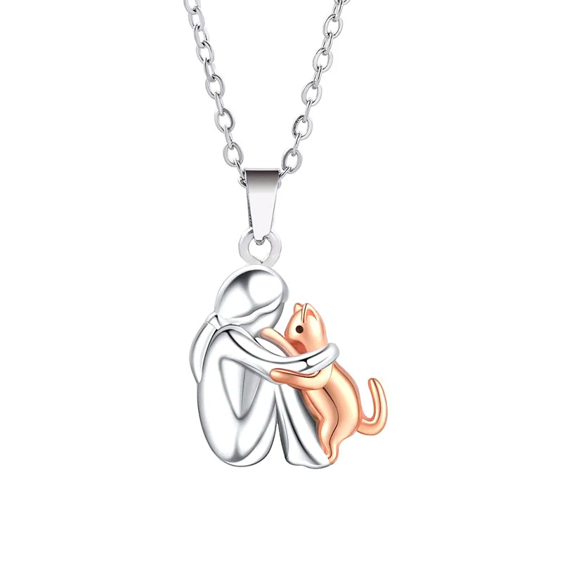 Colgante y Aretes Amor de Gato