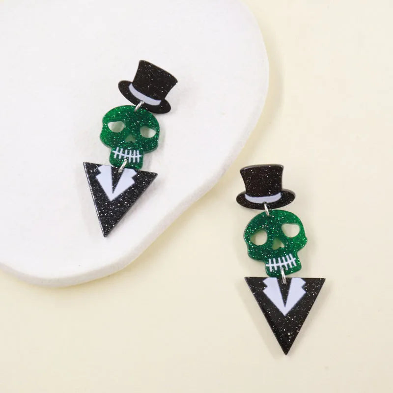 Aretes Halloween con Calavera