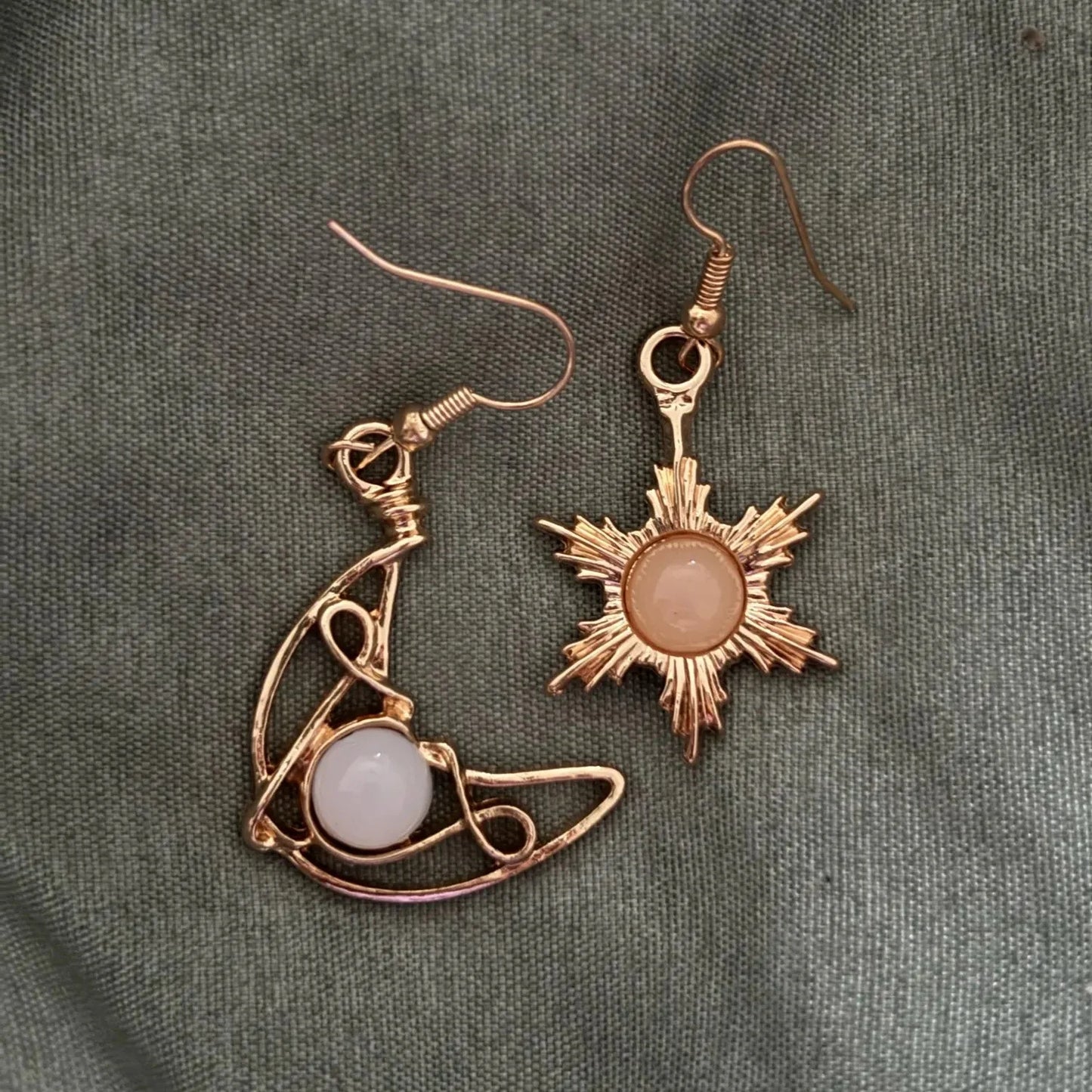 Aretes Sol y Luna Vintage