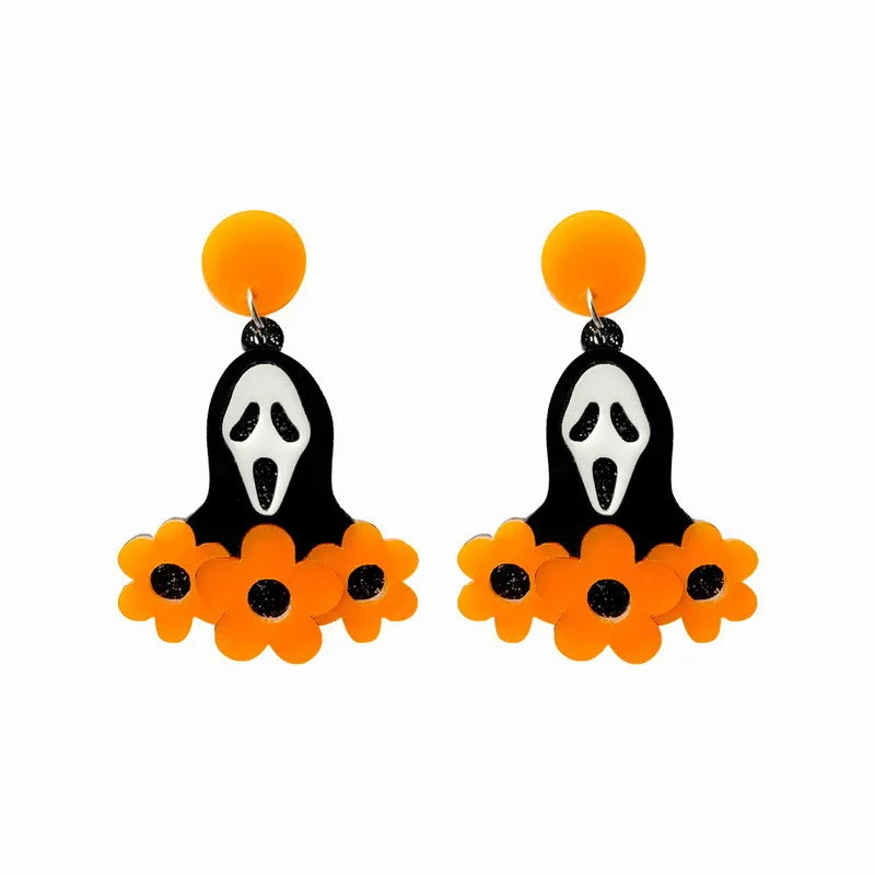 Aretes Halloween con Calavera