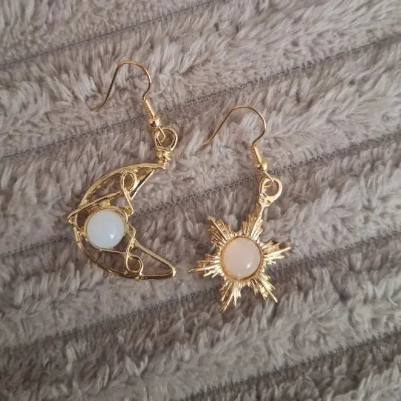 Aretes Sol y Luna Vintage