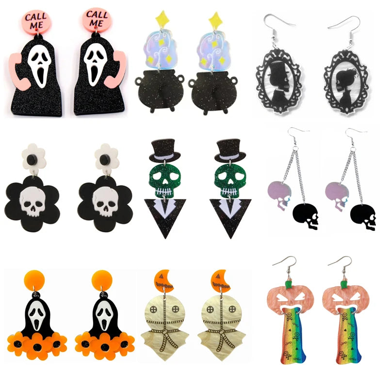 Aretes Halloween con Calavera