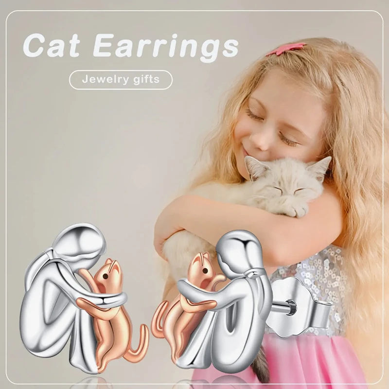 Colgante y Aretes Amor de Gato