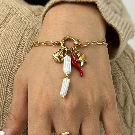 Pulsera Charms con Dijes Atractivo y Elegante
