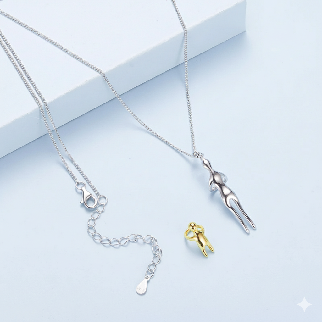 Colgante Abrazo Madre e Hijo Plata 925