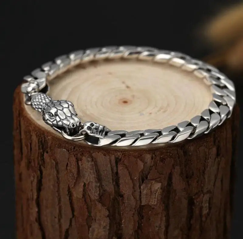 Pulsera Trenzado en Plata Envejecida