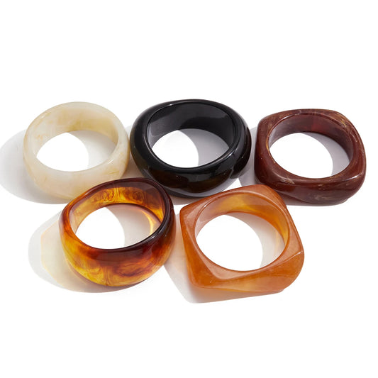 Brazalete Resina Geométrico Vintage