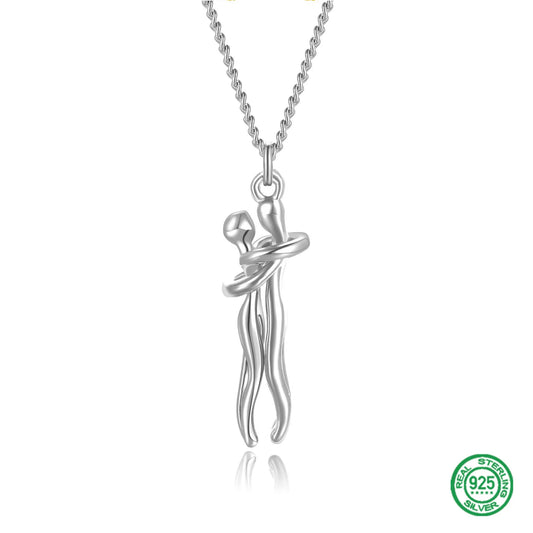 Colgante Abrazo Eterno en Plata 925