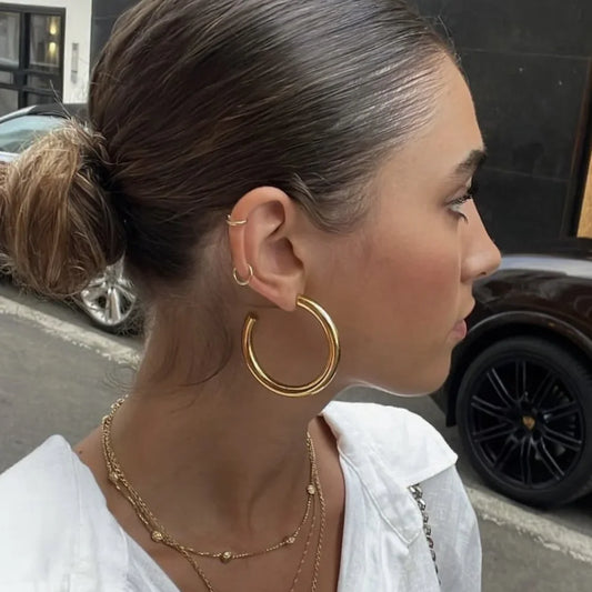 Aretes Clásicos Dorados y Plata